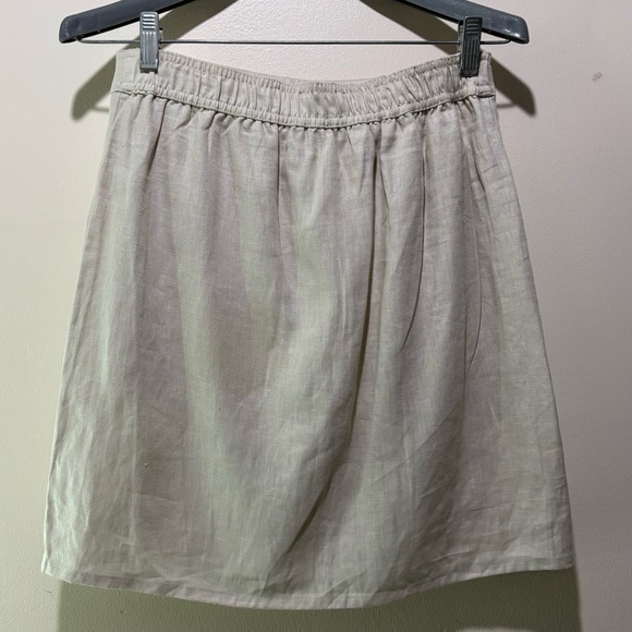 Tahari Xs‎ 100% Linen Skirt Women’s Skort Button Accents - Picture 2 of 8